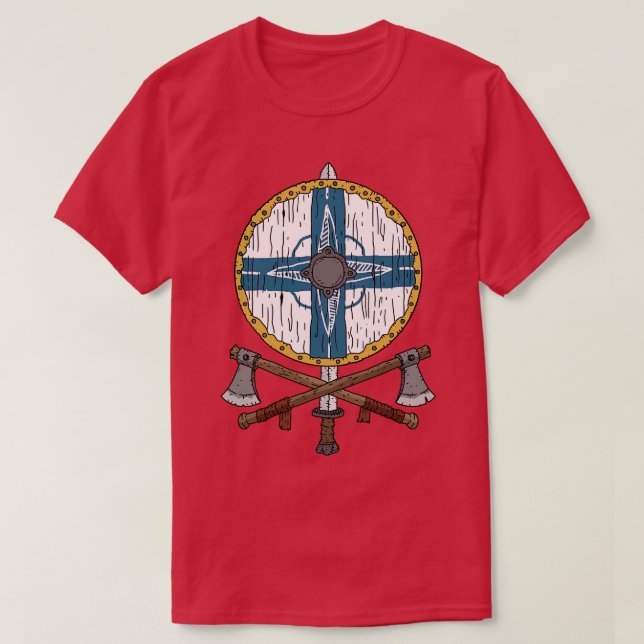 Viking shield Finland NATO emblem T-Shirt (Design Front)