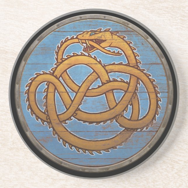 Viking Shield - Jörmungandr Coaster (Front)