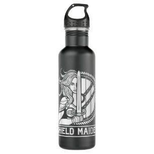 Viking Shield Maiden Female Warrior Norse Mytholog 710 Ml Water Bottle