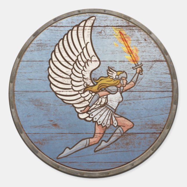 Viking Shield Sticker - Valkyrie (Front)
