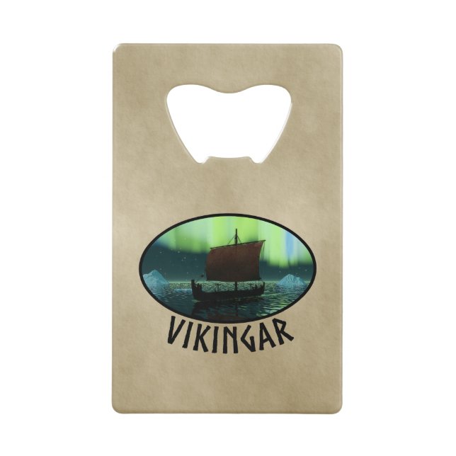 Viking Ship And Northern Lights (Front)