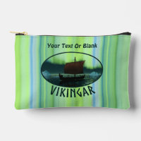 Viking Ship And Northern Lights