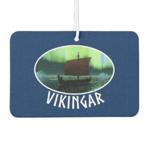 Viking Ship And Northern Lights Car Air Freshener