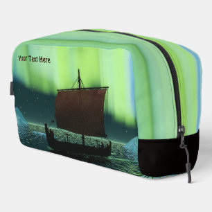 Viking Ship And Northern Lights Dopp Kit