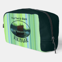 Viking Ship And Northern Lights