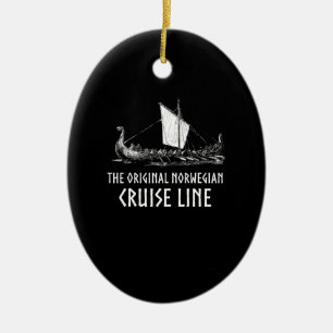Viking Ship Cruise Line Odin And Valhalla Ceramic Tree Decoration