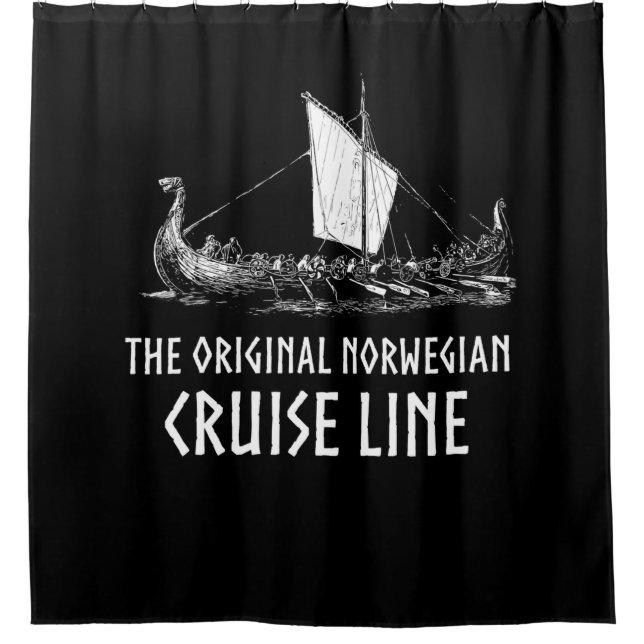 Viking Ship Cruise Line Odin And Valhalla Shower Curtain (Front)