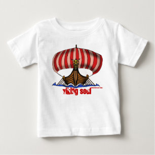 Viking ship funny baby t-shirt