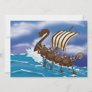 Viking Ship Invitation
