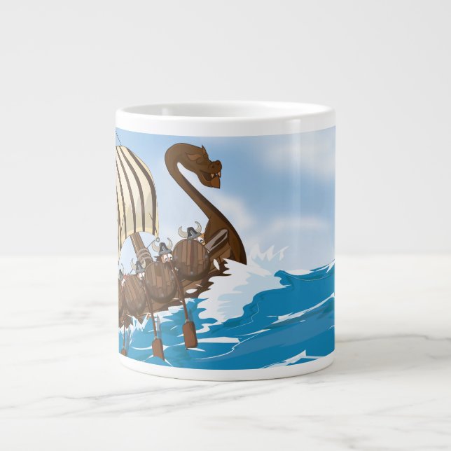 Viking Ship Large Coffee Mug (Front)
