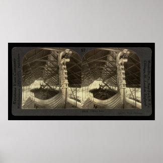 Viking ship, Lincoln Park, Chicago Stereoscopic Poster