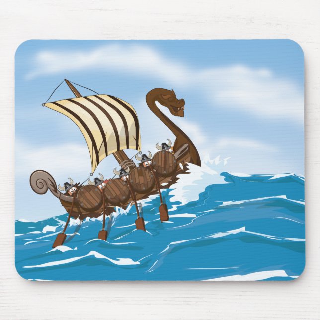 Viking Ship Mouse Mat (Front)