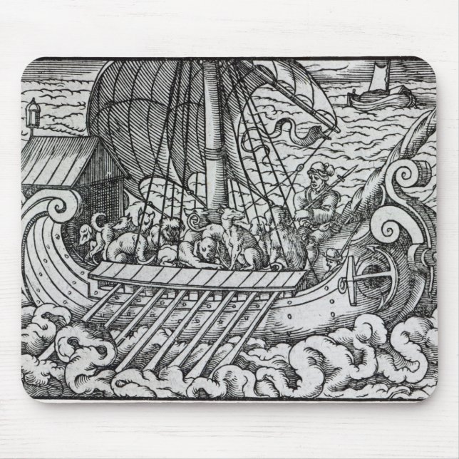 Viking Ship Mouse Mat (Front)