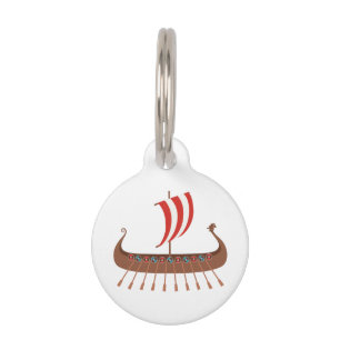 Viking Ship Pet Tag