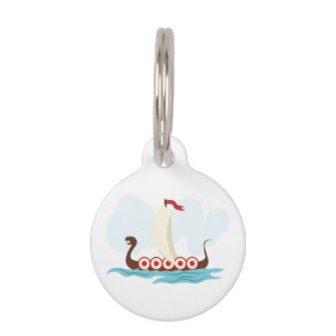 Viking Ship Pet Tag