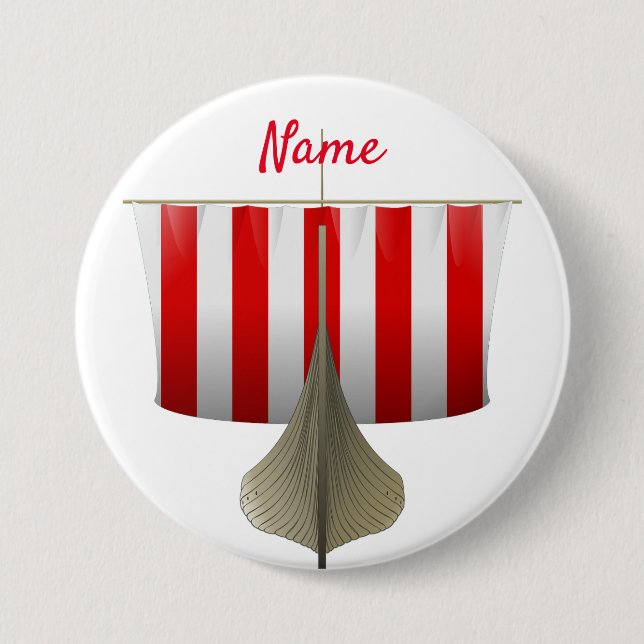 Viking Ship Sailing Thunder_Cove 7.5 Cm Round Badge (Front)