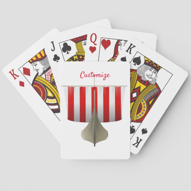 Viking Ship Sailing Thunder_Cove Playing Cards (Back)