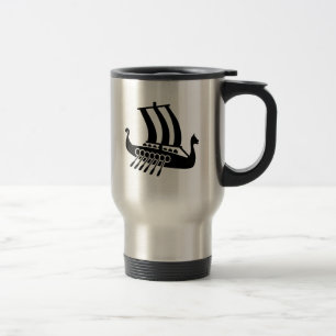 Viking ship travel mug