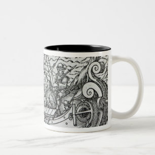 Viking Ship Two-Tone Coffee Mug
