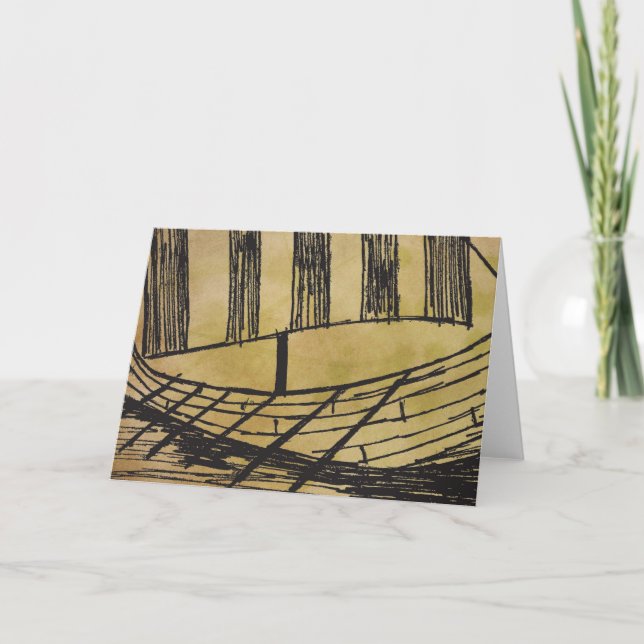 Viking Ship Visund Greeting Card (Front)