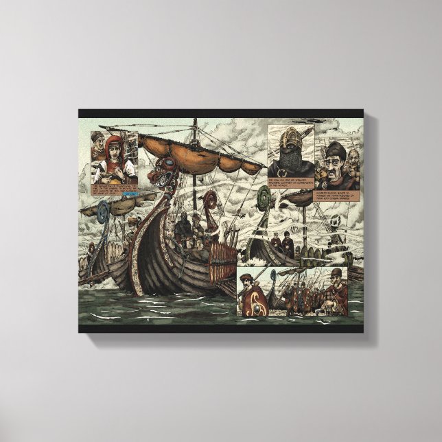 Viking ships canvas print (Front)