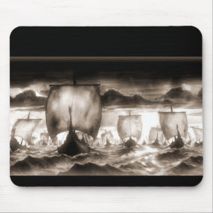 VIKING SHIPS MOUSE MAT