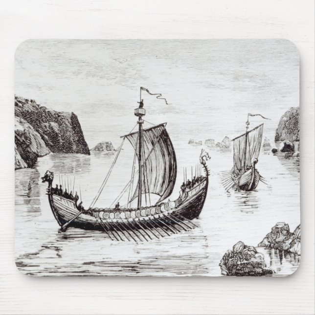 Viking Ships Mouse Mat (Front)