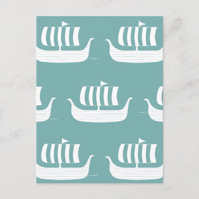 Viking ships postcard (Front)