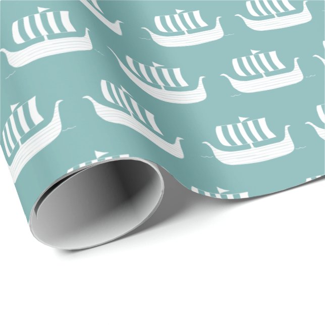 Viking ships wrapping paper (Roll Corner)