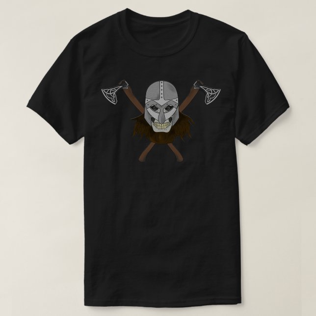 Viking Skeleton Head T-Shirt (Design Front)