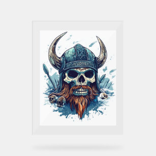 Viking Skull Berserker Acrylic Sign