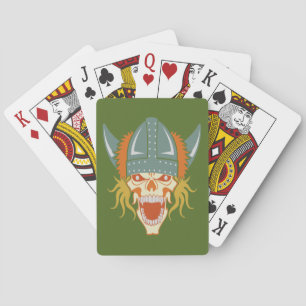 VIKING skull custom playing cards