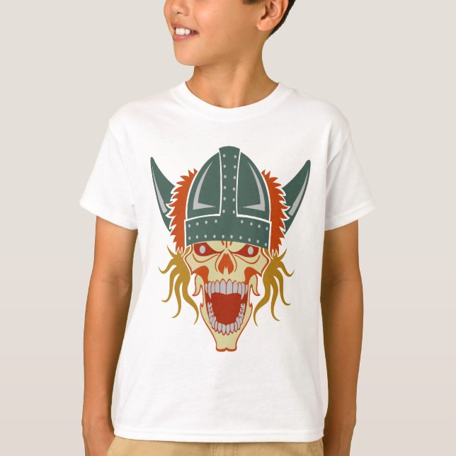 VIKING skull custom shirt - choose style, color (Front)