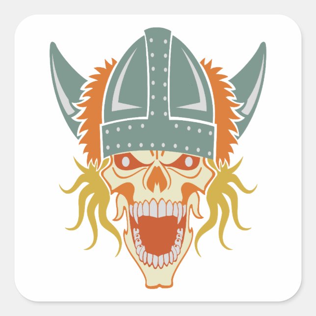 VIKING skull custom stickers (Front)