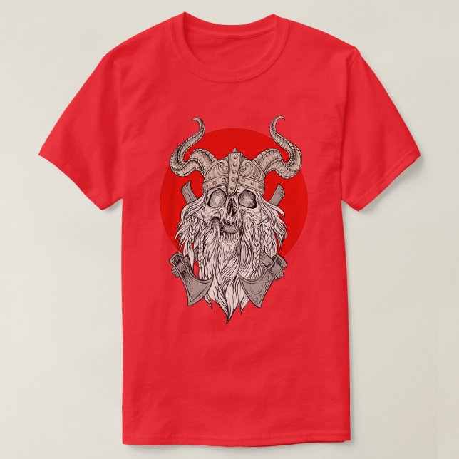 Viking skull I Walhalla motif for north men T-Shirt (Design Front)