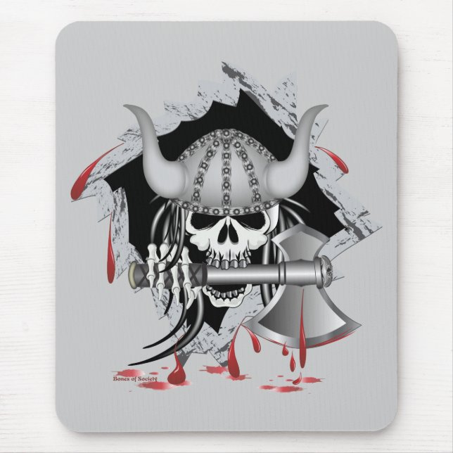 Viking Skull Mouse Mat (Front)