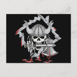 Viking Skull Postcard