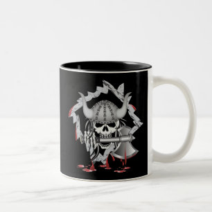 Viking Skull Two-Tone Coffee Mug