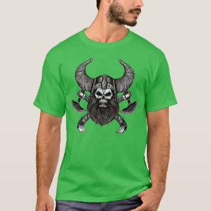 Viking Skull Warrior Sea Ruler Ragnar Vikings Clas T-Shirt