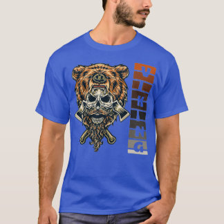 Viking Skull With Bear head Classic TShirt