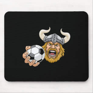 Viking Soccer Byll Cartoon Character Man Mouse Mat
