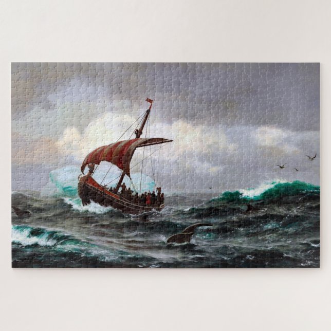 Viking Summer on the Greenland Coast Year 1000 Jigsaw Puzzle (Horizontal)