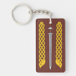 Viking Sword and Plaitwork Key Ring