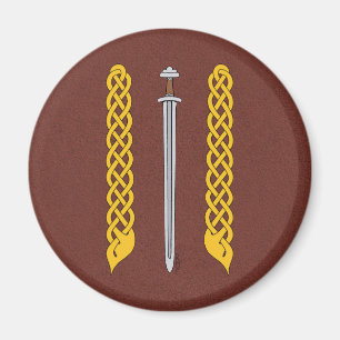 Viking Sword and Plaitwork Magnet