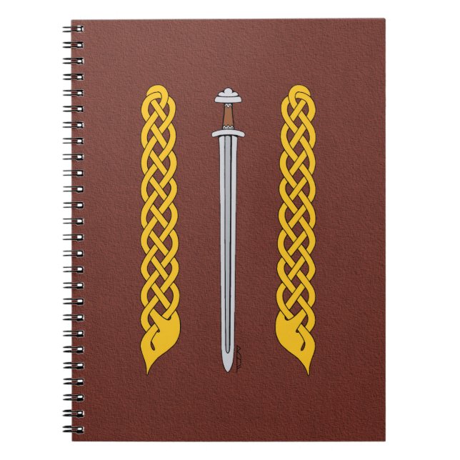 Viking Sword and Plaitwork Notebook (Front)
