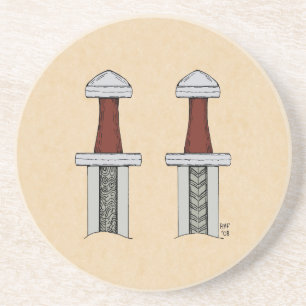 Viking Sword Pattern Welding Coaster