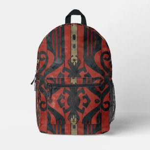 Viking Themed Intricate Pattern Printed Backpack