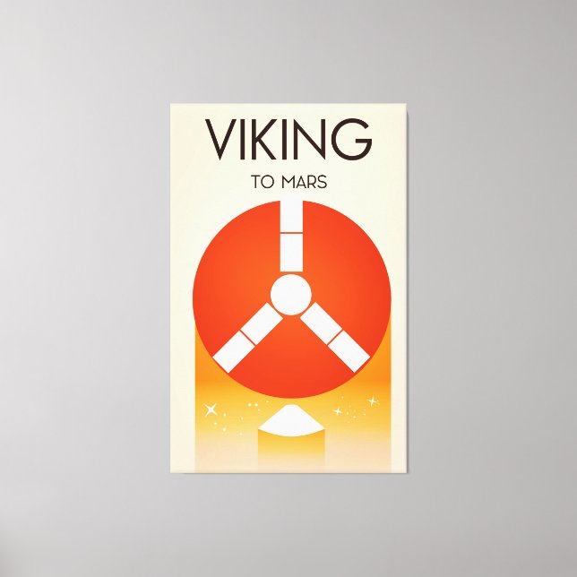Viking to Mars Space Art Canvas Print (Front)