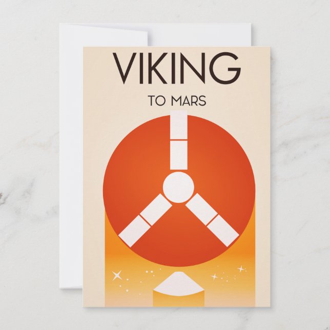 Viking to Mars Space Art Invitation (Back)