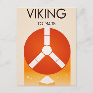 Viking to Mars Space Art Postcard